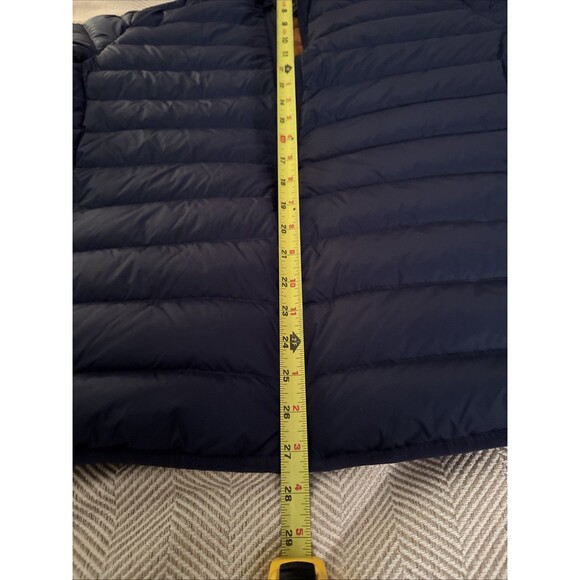 Eddie Bauer EB650 Mens Large Navy Blue Down Puffer Jacket Coat - Picture 6 of 8